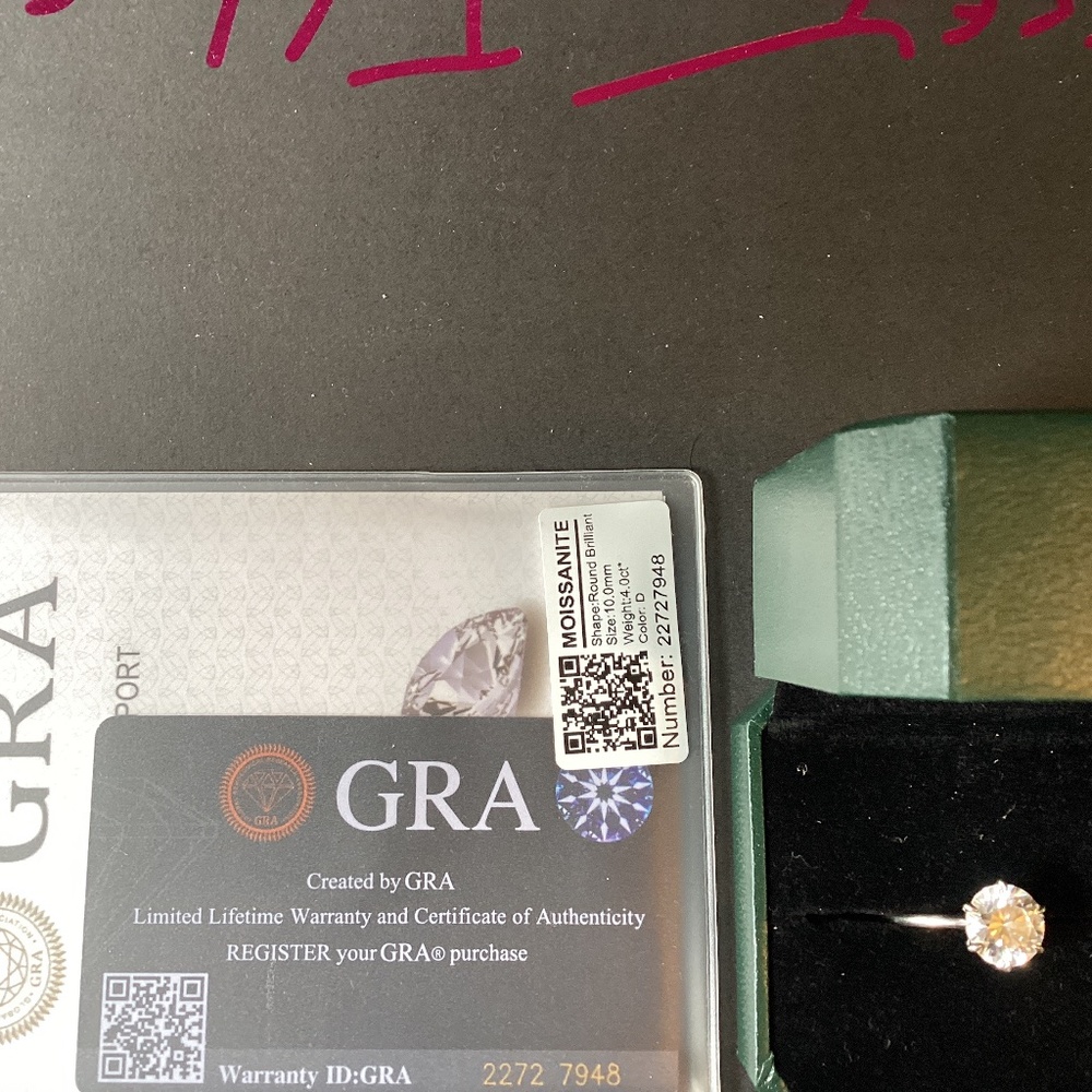 4 Carat Rodify Moissanite Travel Ring Size 6.5